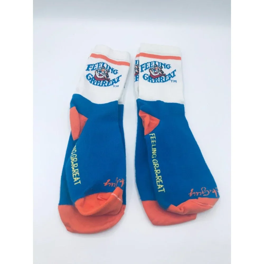 Vintage NWOT Kellogg’s Tony the Tiger Feeling Grrreat kids socks 2 pair